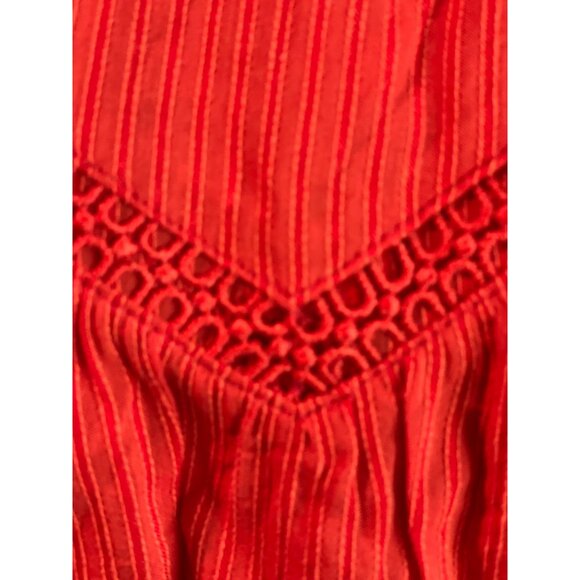 LOFT Womens Red Blouse XL 59% Viscose & Cotton With Button Detail - Picture 6 of 14